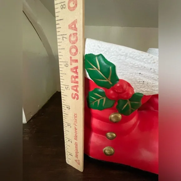 Vintage Kitschy Christmas Santa Boot Planter Set❤️🎄🌿 - Picture 14 of 15